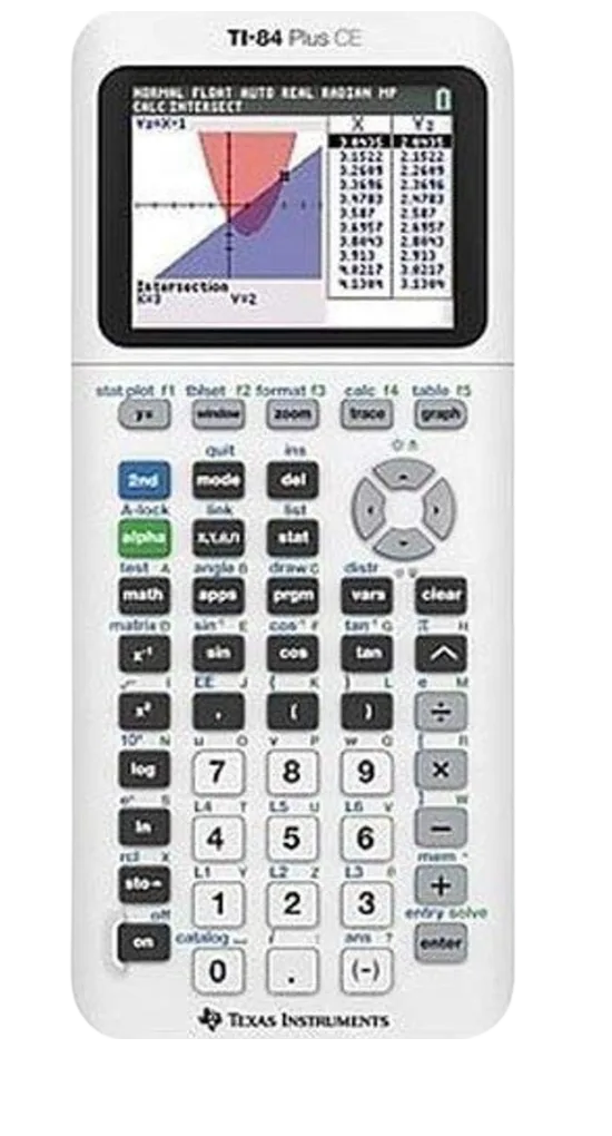 TI-84 Plus CE Introductory Guide 1 TI-84 Plus CE graphing calculator with color display and slim design, ideal for students and professionals